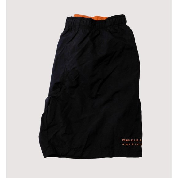 Perry Ellis America Active Swim Shorts XL Black Mesh Lining Pockets Nylon - Picture 5 of 6